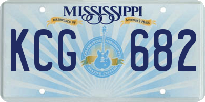 MS license plate KCG682