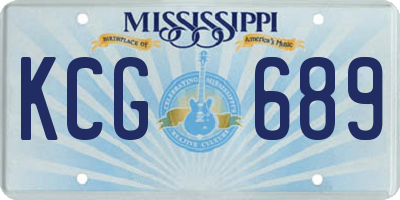 MS license plate KCG689