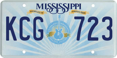 MS license plate KCG723