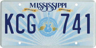 MS license plate KCG741