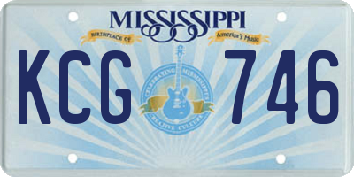 MS license plate KCG746