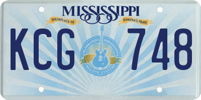 MS license plate KCG748