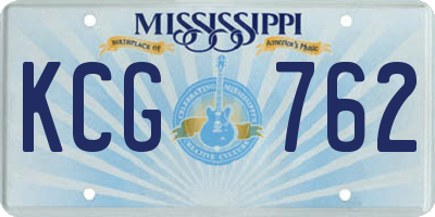 MS license plate KCG762