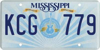MS license plate KCG779