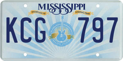 MS license plate KCG797