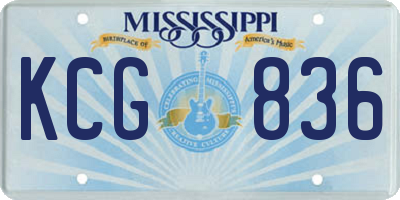 MS license plate KCG836