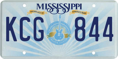 MS license plate KCG844