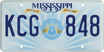 MS license plate KCG848