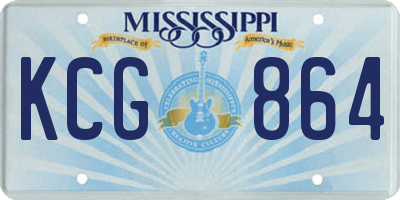 MS license plate KCG864