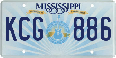 MS license plate KCG886