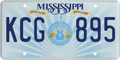 MS license plate KCG895