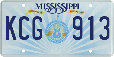 MS license plate KCG913