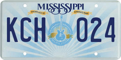 MS license plate KCH024