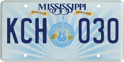 MS license plate KCH030