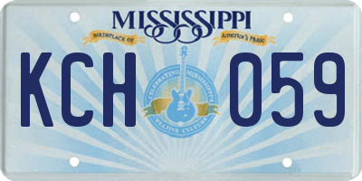 MS license plate KCH059