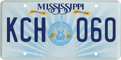 MS license plate KCH060