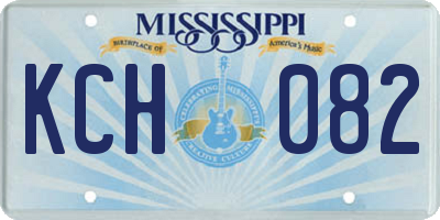 MS license plate KCH082