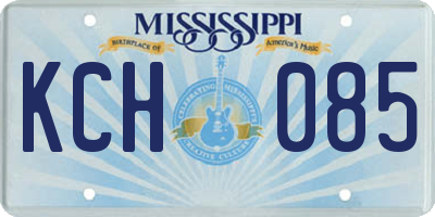 MS license plate KCH085