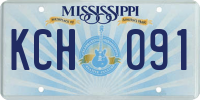 MS license plate KCH091