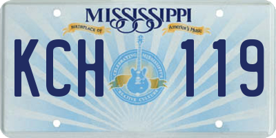 MS license plate KCH119