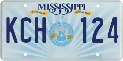 MS license plate KCH124