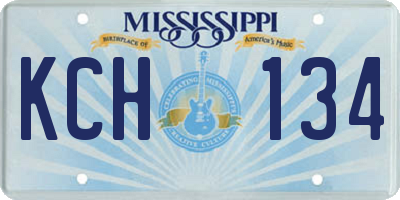 MS license plate KCH134
