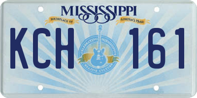 MS license plate KCH161