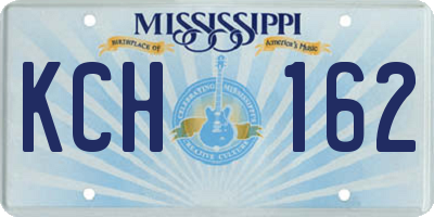 MS license plate KCH162