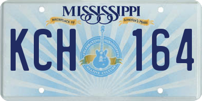 MS license plate KCH164