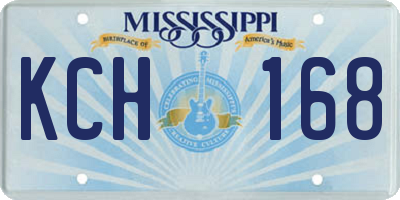 MS license plate KCH168