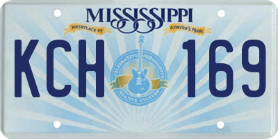 MS license plate KCH169