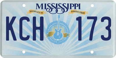 MS license plate KCH173