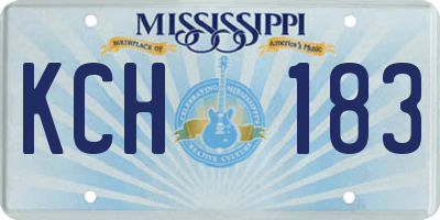 MS license plate KCH183