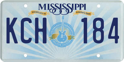 MS license plate KCH184