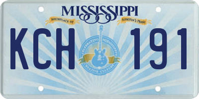 MS license plate KCH191