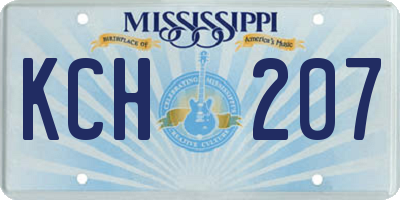 MS license plate KCH207