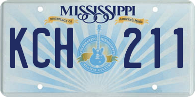 MS license plate KCH211