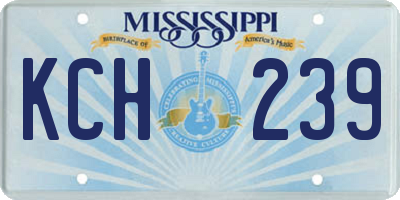 MS license plate KCH239