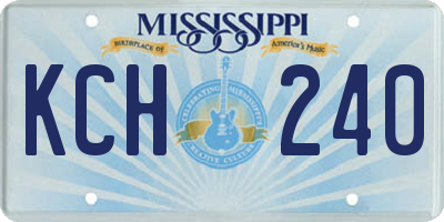 MS license plate KCH240