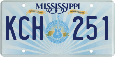 MS license plate KCH251
