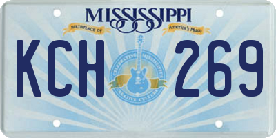 MS license plate KCH269