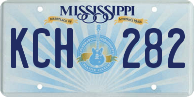 MS license plate KCH282