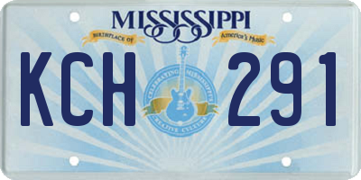 MS license plate KCH291