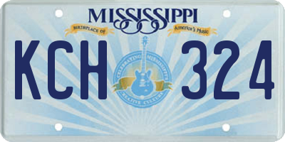 MS license plate KCH324