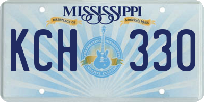 MS license plate KCH330
