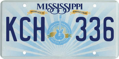 MS license plate KCH336