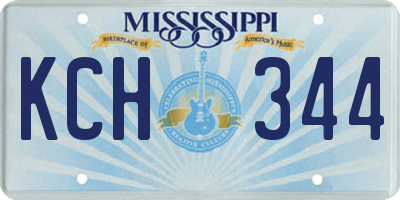 MS license plate KCH344