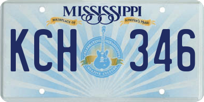 MS license plate KCH346
