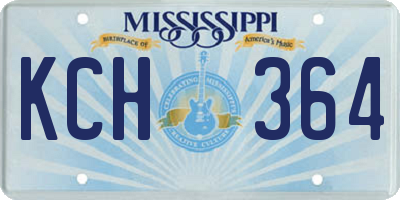 MS license plate KCH364