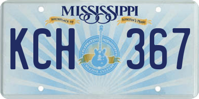 MS license plate KCH367